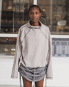 BASERANGE 25 Autumn/Winter FOLD Turtleneck Sweater France BAS-PUFOT-RCF-AU25-Grey Melange